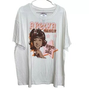 NWT Licensed‎ Aretha Franklin Queen Of Soul Graphic Band Tee T-Shirt XXL